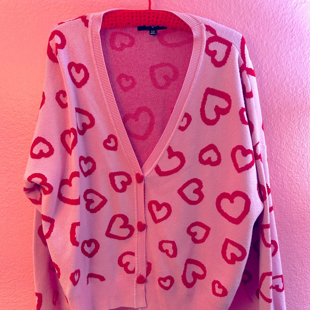 Heart Print ❤️🩷 Cardigan